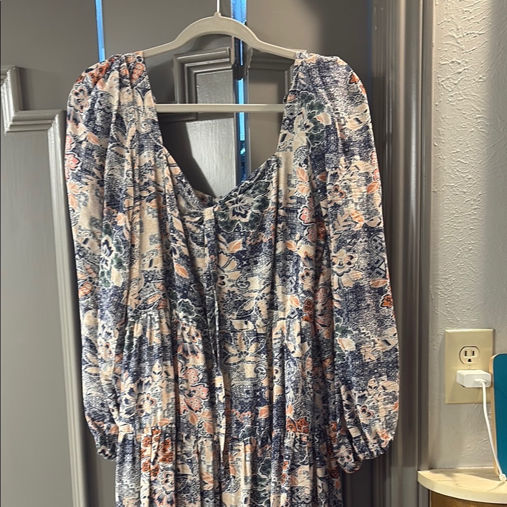 Floral Print Long Sleeve Dress